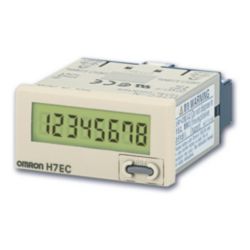 Total counter, 1/32DIN (48 x 24 mm), self-powered, LCD, 8-digit, 30cps/1kcps, VDC input, grey case