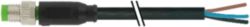 M8 male 0° A-cod. with cable PUR 4x0.25 bk UL/CSA+drag ch. 2.5m