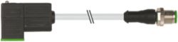 M12 MALE 0° / MSUD VALVE PLUG FORM C 8 MM PVC 3X0.75 GRAY, 2m