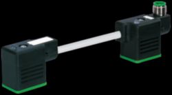 M12 male on top A-cod. / MSUD double valve B-10mm PVC 3x0.75 gy 0m