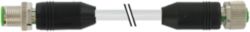 M12 male 0° / M12 female 0° shielded PVC 5x0.34 shielded gy  0.6m