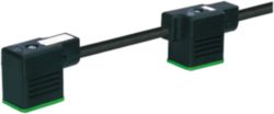 MSUD double valve B-10mm with cable PUR 4x0.75 bk UL/CSA 3m