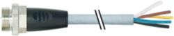 7/8'' male 0° with cable PUR 5x1.0 gy 2m
