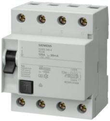 RCCB, 4-pole, type A, In: 125A, 30mA, Un AC: 400 V