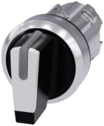 Toggle switch, illuminable, 22 mm, round, metal, high gloss, white
