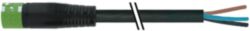 MQ15 female 0° with cable 600V AC type 3 TPE 4xAWG14 bk , 1m