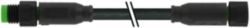 M8 male 0° / M8 female 0° A-cod. Lite PUR 3x0.25 bk 2.5m