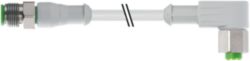 M12 male 0° / M12 female 90° A-cod. F&B PVC 4x0.34 gy UL/CSA 6m