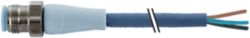 M12 male 0° A-cod. with cable F&B Pro TPE-S 4x0.34 bu 0.5m