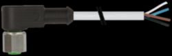 M12 Xtreme female 90° A-cod. with cable PUR 3x0.75 gy 5m