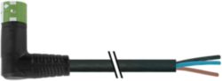MQ15 female 90° with cable 600V AC type 3 TPE 4xAWG14 bk , 1m