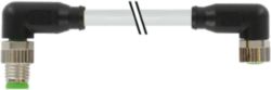 M8 male 90° / M8 female 90° A-cod. PVC 4x0.25 gy UL/CSA 3m