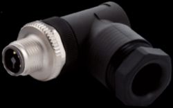 M12 Power male 90° L-cod. screw terminal 5-pol., max. 2,5mm², 8 - 13mm
