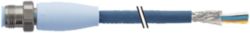 M12 male 0° A  cable F&B Pro TPE-S 5x0.34 sh. bu UL rob+dragch 0.5m