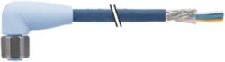 M12 fem. 90° A with cable F&B Pro TPE-S 8x0.25 bu UL rob+dragch 15m