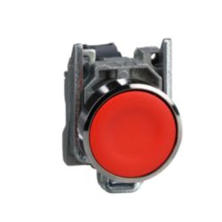 Drukknop, rood, metaal, 1NC