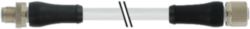 M12 Power male 0° / female 0° L-cod. PUR 5x1.5 gy 0.3m