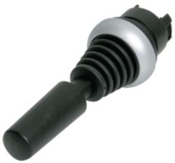 Joystick, with one operating point per operating direction, With plastic shaft, 4 positions, Bezel: titanium, momentary, in every position