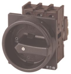 Main switch, P1, 25 A, flush mounting, 3 pole, 2 N/O, 2 N/C, STOP func