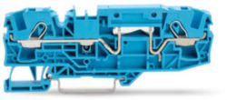 2-conductor through terminal block 6 mm² with test option blue