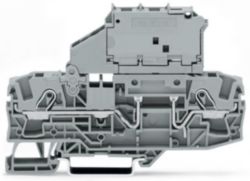 2-conductor fuse terminal block with pivoting fuse holder for glass ca