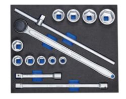 Dopsleutelset 3/4" in 3/4 CT-module, 14-dlg