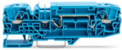 2-conductor through terminal block 6 mm² with test option blue