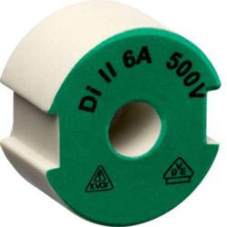 Push-in gauge screw DII E27 500V ceramics 6A according DIN 49516