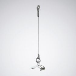 1 stuk, draadophanging met ophangkral, 1500 mm lang, E-Line, 200x130x5