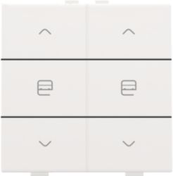 Double push button for Niko Home Control, white coated