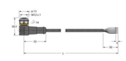Actuator- en sensorkabel / PVC, Aansluitkabel