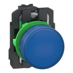 Controlelampje, Harmony XB5, grijs Plastic, blauw, 22mm, universele LE