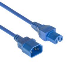 AK5305 POWERCORD C14-C15 BU 1.20M