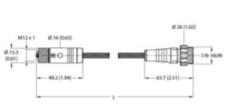 M12-Power-kabel, Verlengkabel