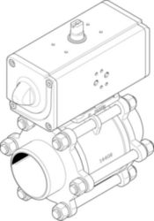 VZBA-4"-WW-63-T-22-F10-V4V4T-PP240-R-90- ball valve actuator unit
