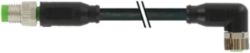 M8 male 0° / M8 female 90° PVC 4x0.25 bk UL/CSA 1m