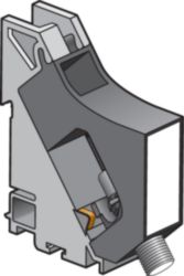 DIN-rail module met F-type coaxconnector voor centrale montage van een