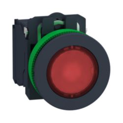 KUN.VERZ.VERL.DRUK.ROOD 120VAC 1NO 1NC