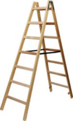 Houten ladder 2x7 sporten Hoogte bok ladder 1,84m