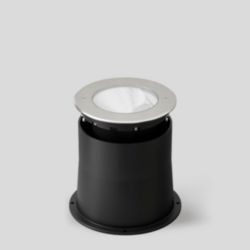 Grondinbouwarmatuur, voor binnen- en buiten, Edelstaal 3000 K