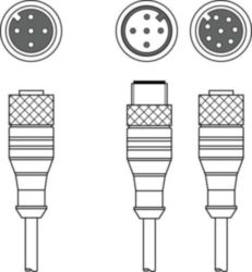 Verbindingskabel K-Y1 M12A-5m-M12A-S-PUR