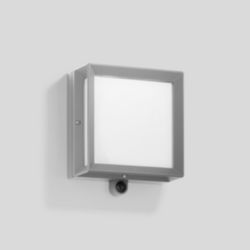 Wandarmatuur met PIR-sensor, voor binnen- en buiten, Zilver 3000 K