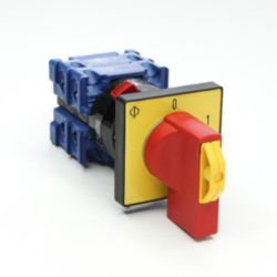 Aan/Uitschak. 20A 4pol. 60° frontinb. centr. IP66 vergr. R/G