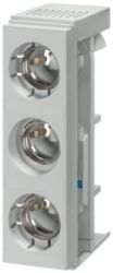 DIAZED bus-mounting base SR60 3-pole, DII, 25 A, 500 V for 5/10 mm busbars
