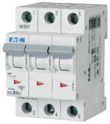 Miniature circuit breaker (MCB), 16 A, 3p, characteristic: C