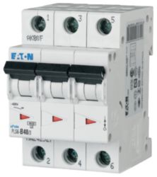 Installatie-automaat (MCB) PLS6, 40A, 3 P, B-kar., 6ka