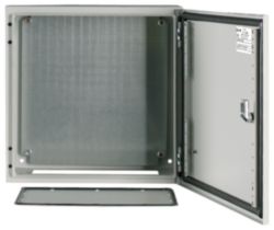 Wall enclosure, +mounting plate, HxWxD=400x400x200mm