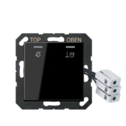 Hotelafdek.A500 zwart m.LED230V buitenm.