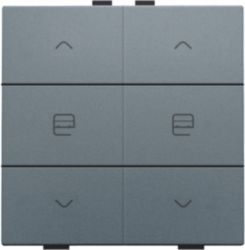 Double push button for Niko Home Control, steel grey coated
