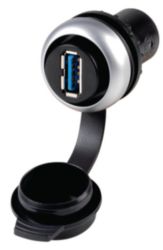 Bulkhead interface, USB 3.0 socket, Type A, Bezel: titanium